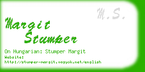 margit stumper business card